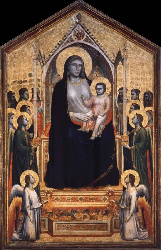 GIOTTO di Bondone Throning God mother with the child Germany oil painting art